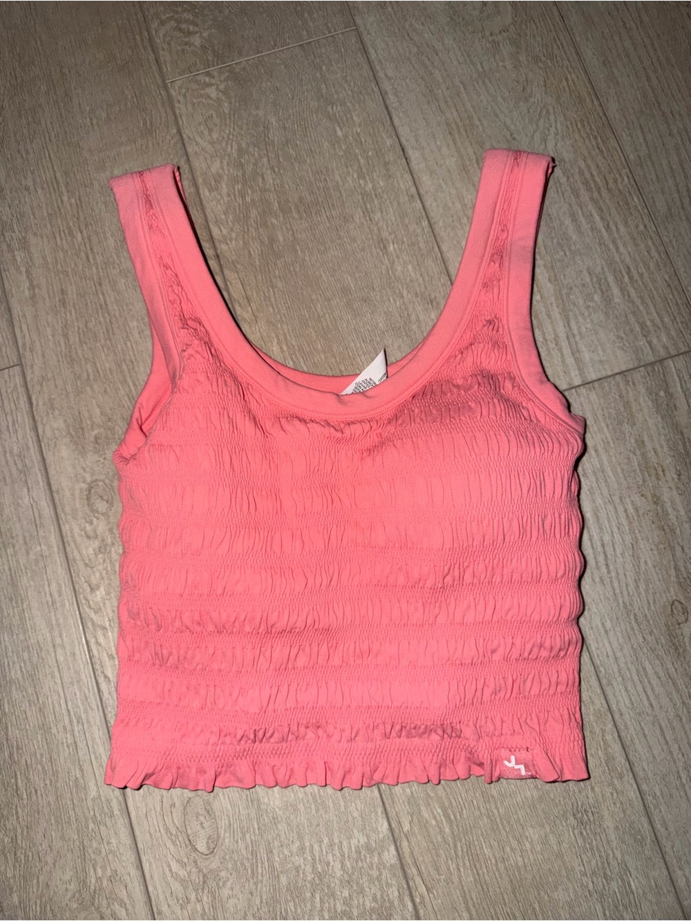 JoyLab Coral Pink Smocked Tank
